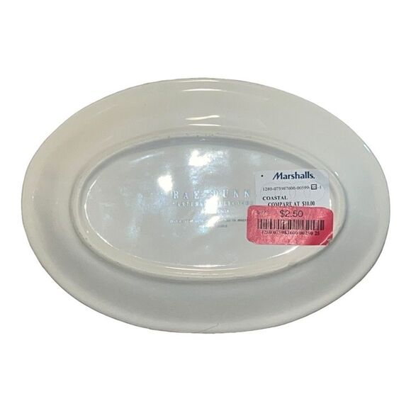 Rae Dunn STAR Starfish Ceramic Oval Dessert Appetizer Plate EUC - Picture 2 of 4